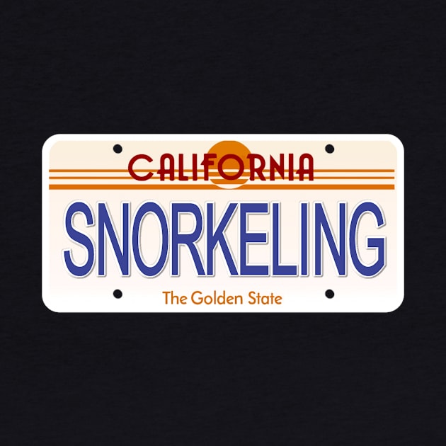 Snorkeling California State License Plate by Mel's Designs